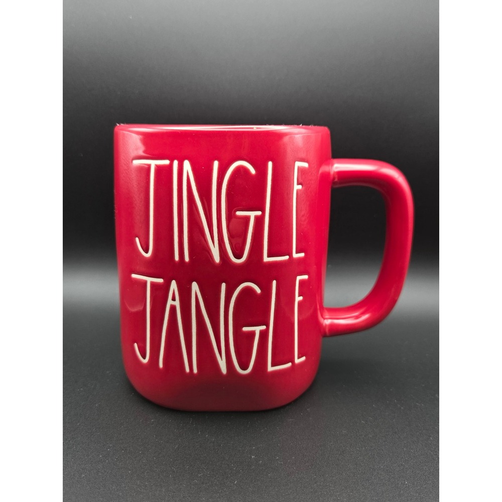 Rae Dunn Artisan Collection Jingle Jangle Red Mug Dishwasher Safe